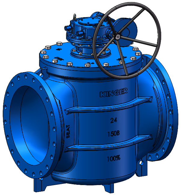 AWWA C517 Eccentric Plug Valve FLG x FLG Ends With Gearbox (KPL150-GH)