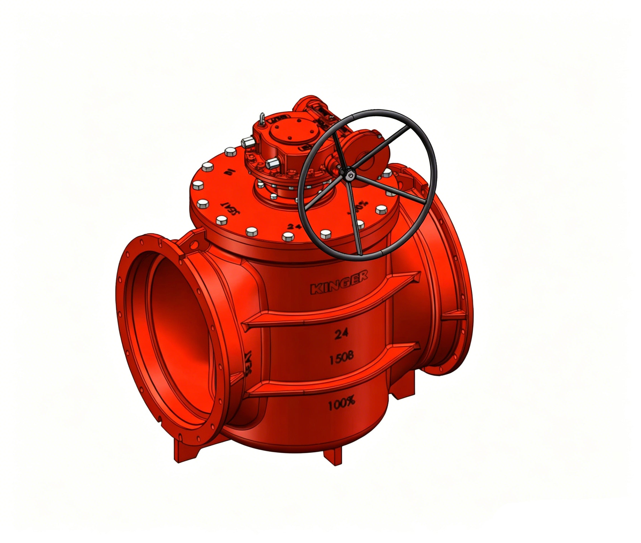 AWWA C517 Mechanical Joint Eccentric Plug Valve  with Worm Gear and 2" Op Nut (MPL150-GH)